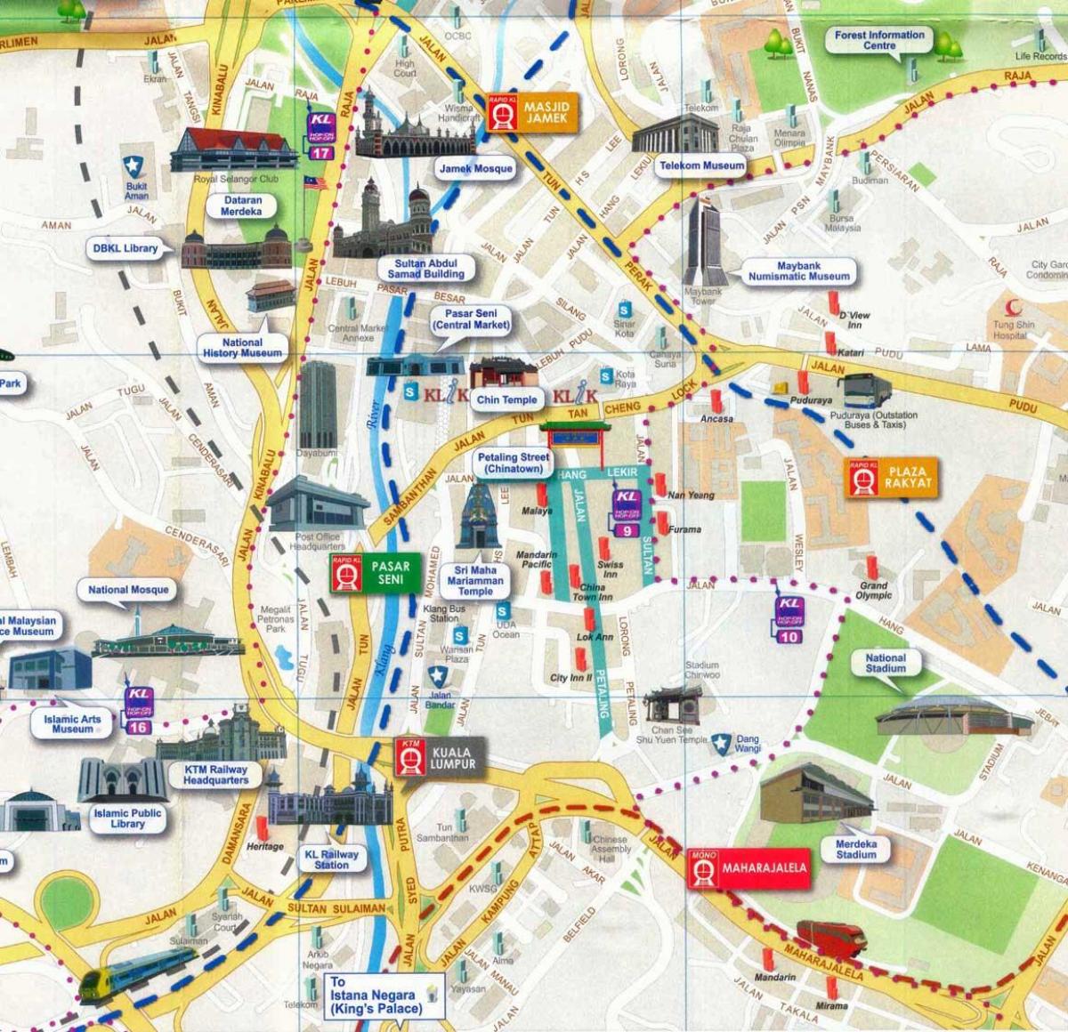 แผนที่ของ petaling ถนน world. kgm