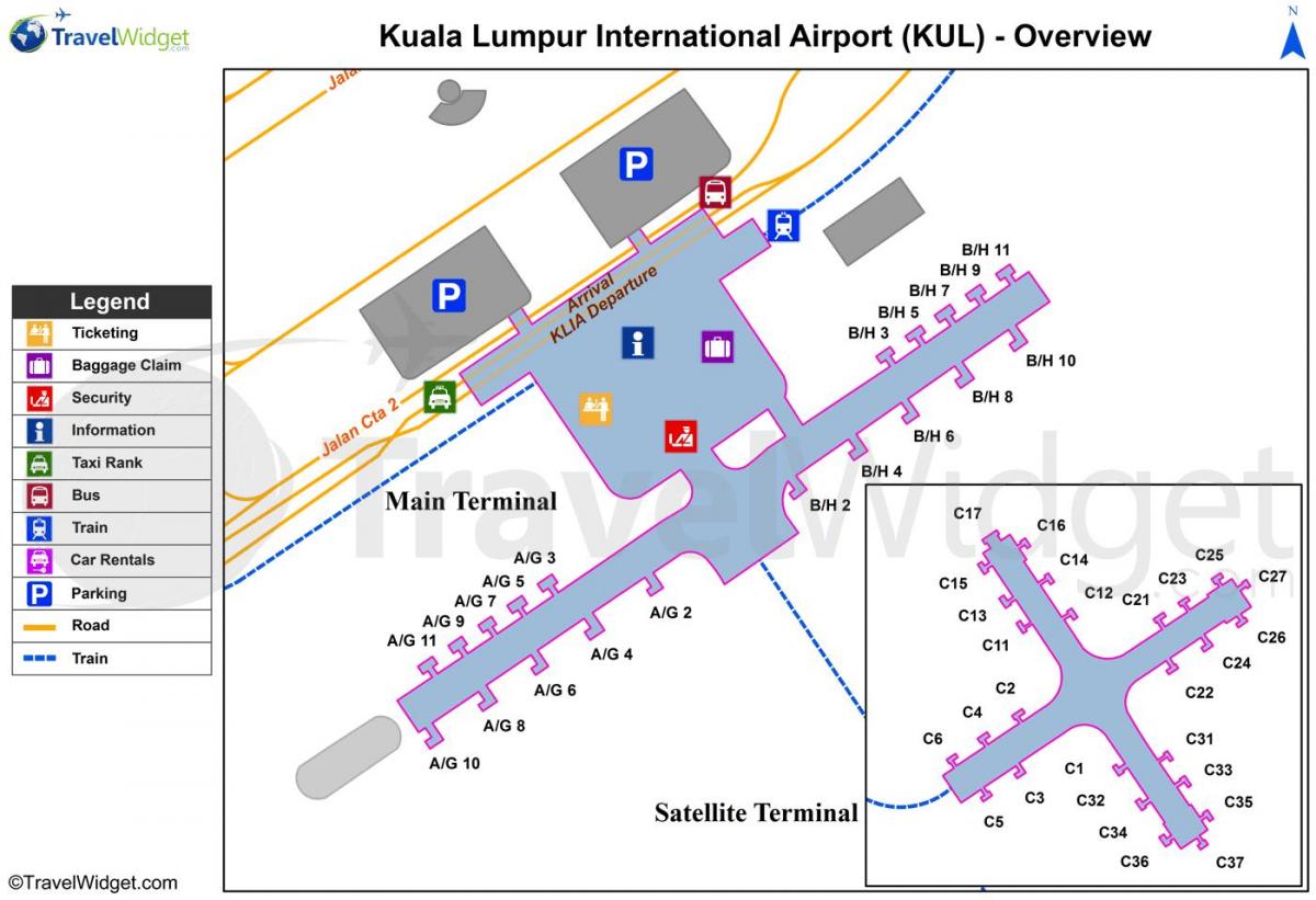 world. kgm สนามบินเทอร์มินัลหลักบนแผนที่