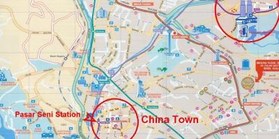 Chinatown ใน world. kgm แผนที่