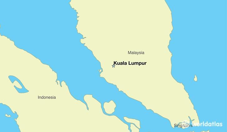 แผนที่ของเมืองหลวงของมาเลเซีย