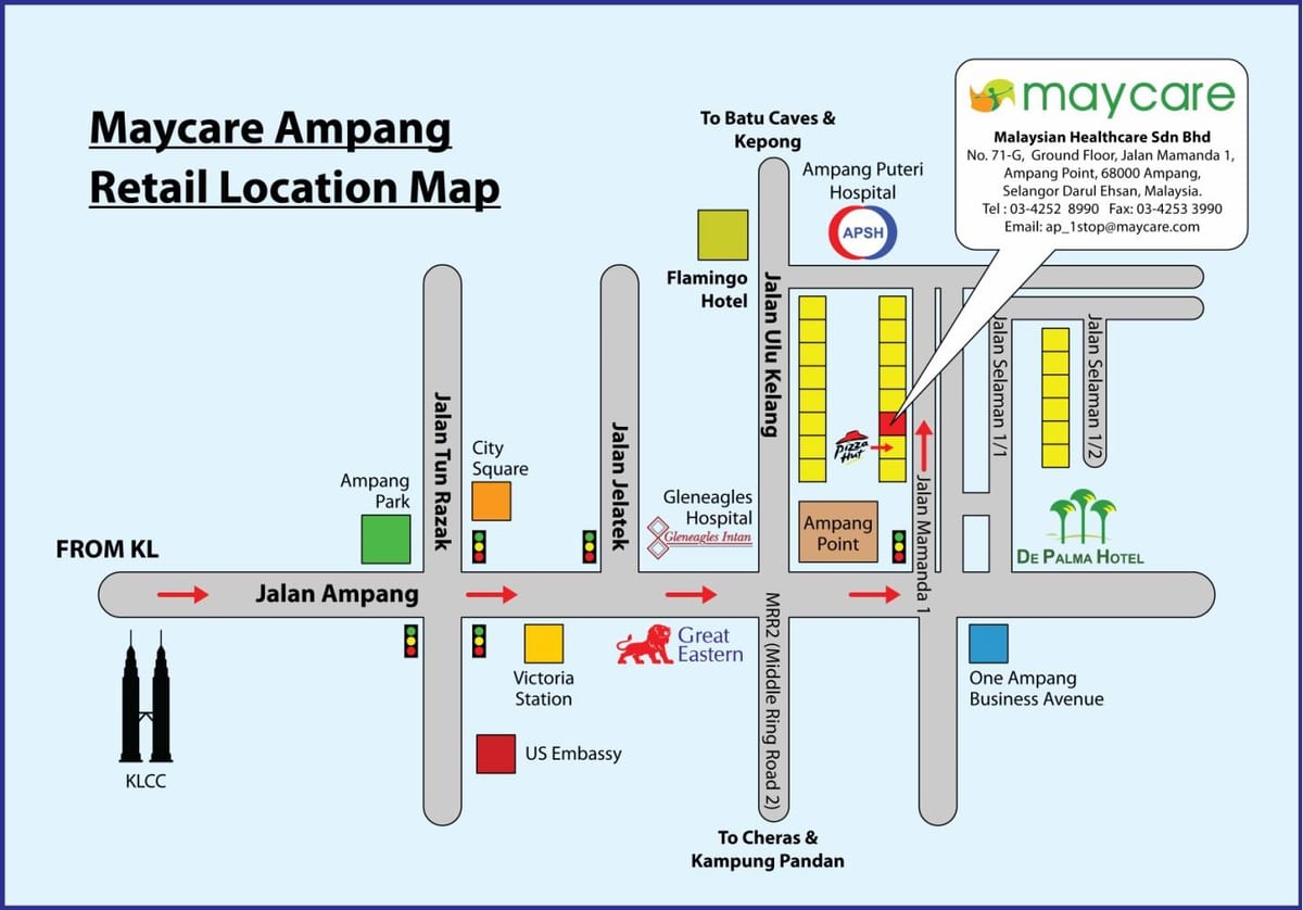 แผนที่ของ ampang วนสาธารณะ