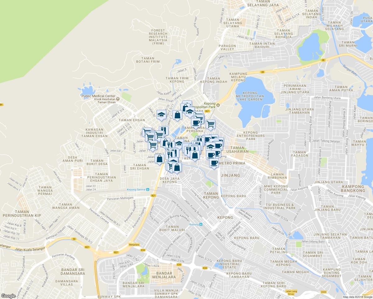 kepong world. kgm แผนที่