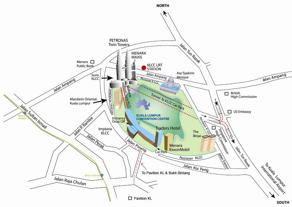 klcc ตำแหน่งแผนที่