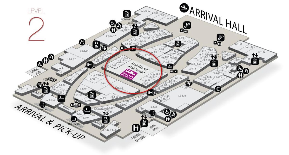 klia2 มาถึงแผนที่