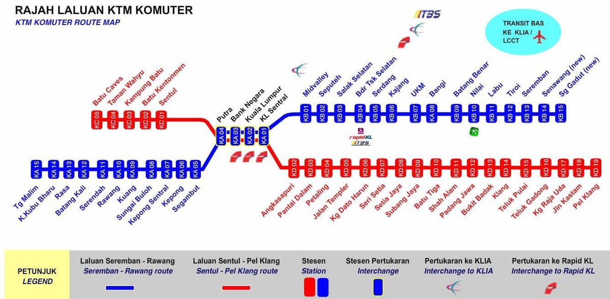 ฆ่า komuter แผนที่