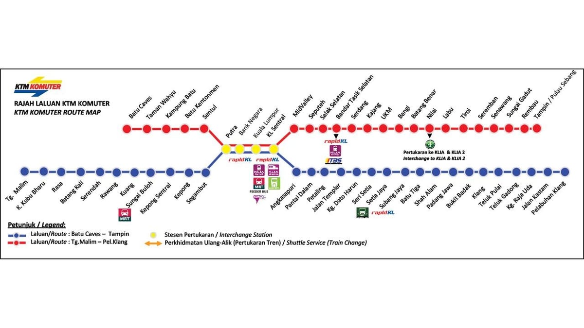 ktm เส้นแผนที่