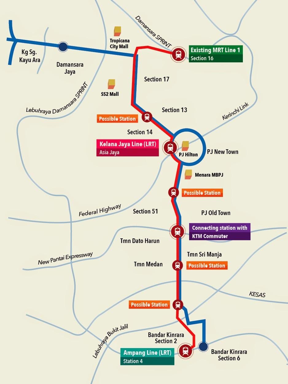 kelana jaya lrt นแผนที่สถานี
