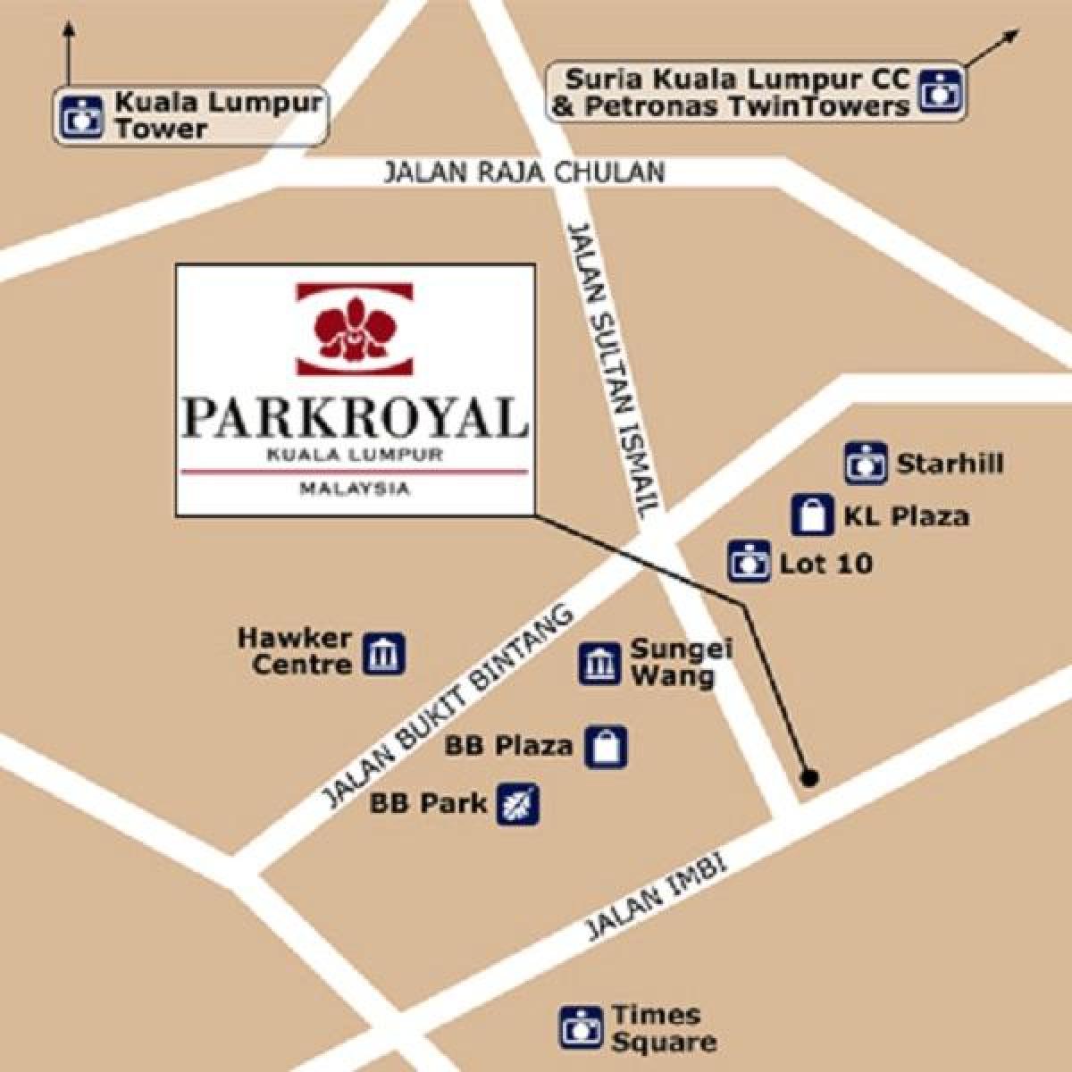 แผนที่ของ parkroyal world. kgm