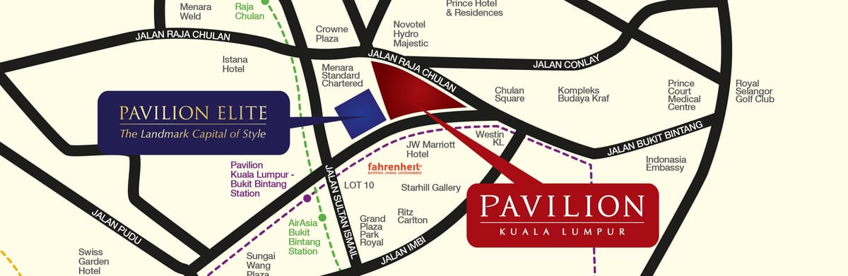 แผนที่ของ pavilion ฆ่า