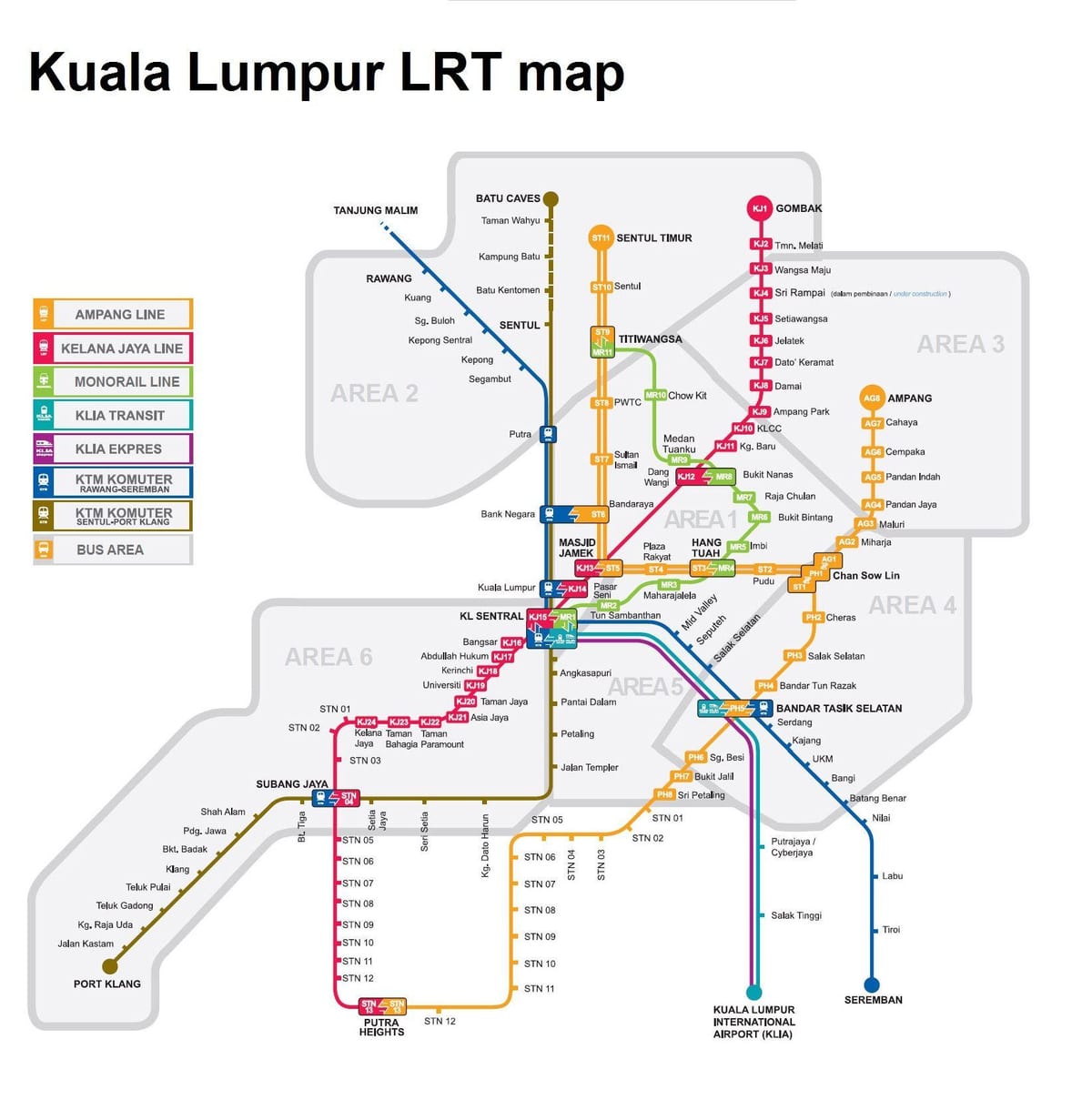 ฆ่า sentral lrt แผนที่