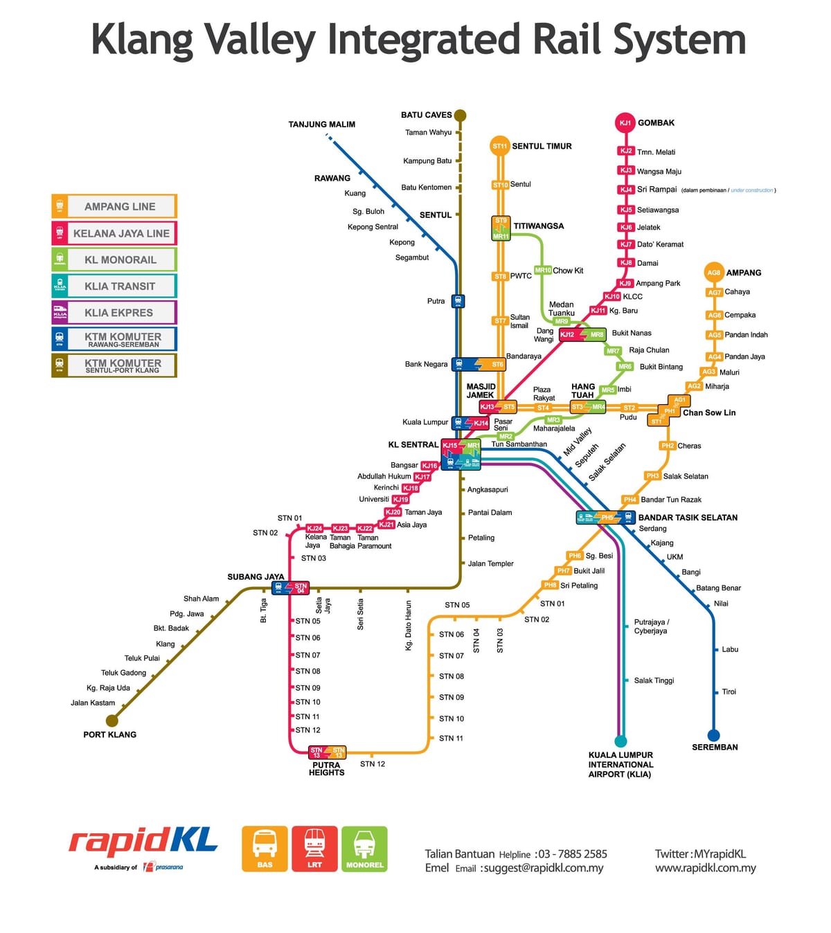 มาเลเซียของการขนส่งแผนที่