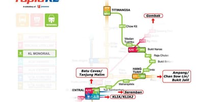 Monorail ฆ่าบนแผนที่เส้นทาง