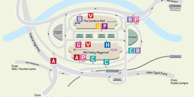 แผนที่ของช่วงกลางหุบเขามห้าง