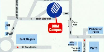แผนที่ของธนาคาร negara มาเลเซียตำแหน่ง