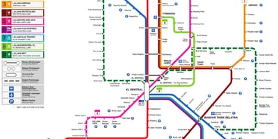 แผนที่รถไฟมาเลเซีย