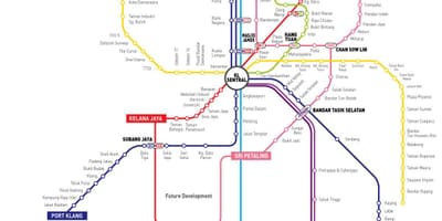 ฆ่ารถไฟบนแผนที่เส้นทาง