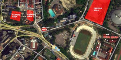 แผนที่ของสนามกีฬา negara