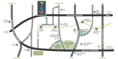 แผนที่ของ bukit jalil สนามกีฬา