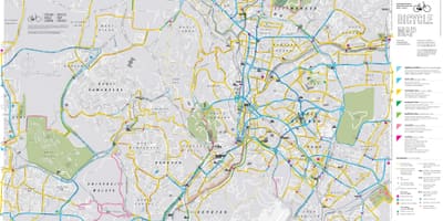แผนที่ของ cycling world. kgm จักรยาน
