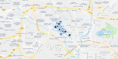 แผนที่ของ jalan malaysia. kgm world. kgm