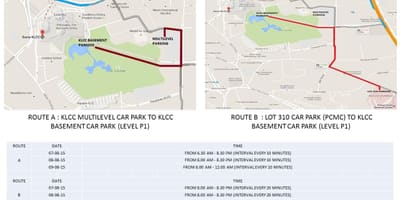 แผนที่ของ klcc ลานจอดรถ