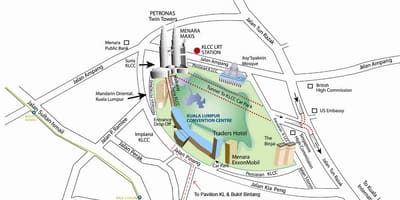 Klcc ตำแหน่งแผนที่