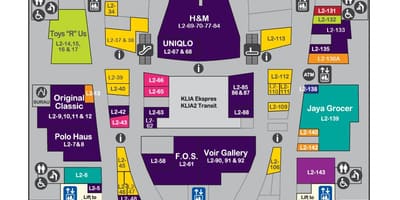 Klia ลานจอดรถบล็อกแผนที่