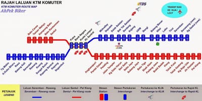 แผนที่ของ komuter มาเลเซีย