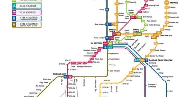 Subang jaya lrt นแผนที่เส้นทาง