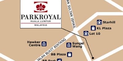 แผนที่ของ parkroyal world. kgm