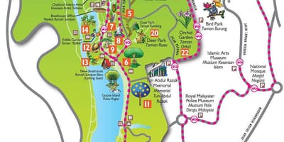 แผนที่ของ perdana botanical สวน