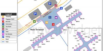 World. kgm สนามบินเทอร์มินัลหลักบนแผนที่